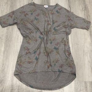 LuLaRoe Butterfly Light Gray Irma
